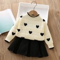 thumbnail image 5 of Lovzfmll Girl's Knit Set, Long Sleeve Top & A-Line Skirt, Casual Wear for Toddler, 1-2 Years, 5 of 6
