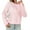 Pink, variant on Button Down Long Sleeve Lightweight Crewneck Casual Knit Striped Cardigan