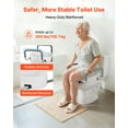 thumbnail image 4 of VEVOR Raised Toilet Seat with Arms, 300 lbs Load Capacity, 3.5-Inch Lift Height, Widened Commode Elevated Toilet Seat Riser with Padded Handles for Seniors, Elderly, Handicap, Disabled, and Adults, 4 of 9