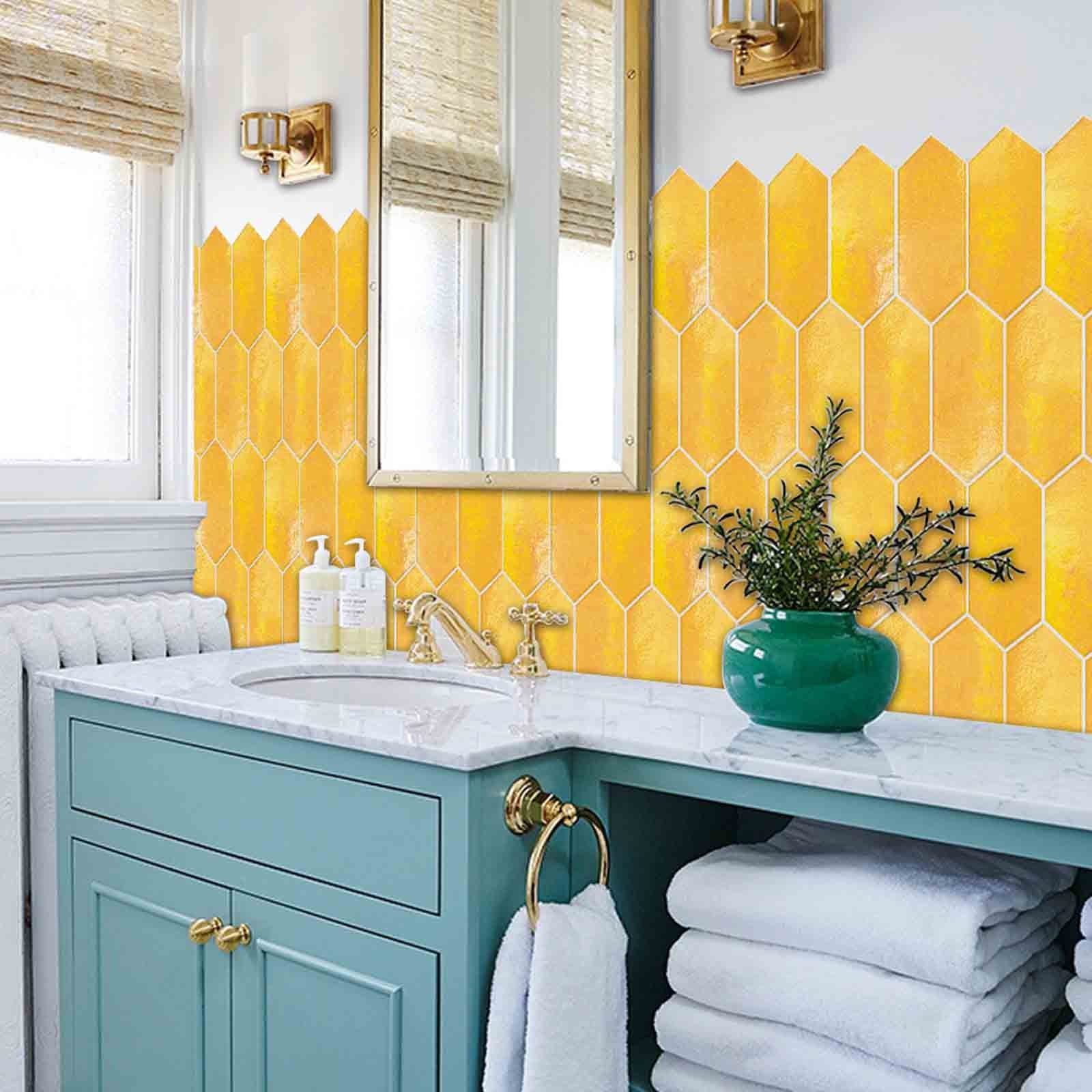 Projectos Sunflower Yellow 3-7/8″ x 7-3/4″ Ceramic F/W Tile - Beyond  Flooring USA, image size:1600x1600