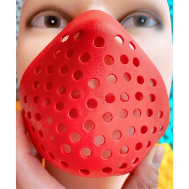 Mascarilla desechable para adultos con ayuda respiratoria incorporada, mascarilla de silicona suave, arnés para la cabeza, mascarilla con soporte incorporado