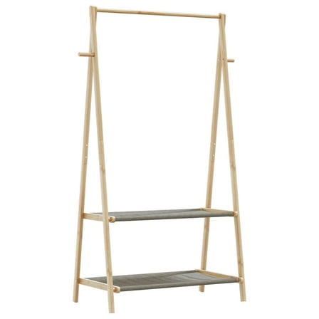 vidaXL Clothes Rack with Shelves 37.8"x17.9"x59.3" Bamboo