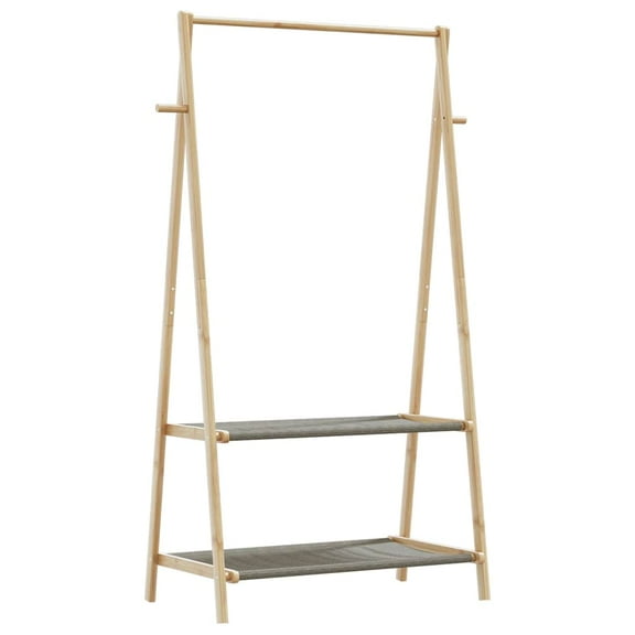vidaXL Clothes Rack with Shelves 37.8"x17.9"x59.3" Bamboo