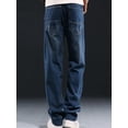 thumbnail image 3 of lkfuzj Men's All Season Elastic Waist Cargo Jeans | Vintage Nylon Spandex Pants for Outdoor Work Hiking, 3 of 11