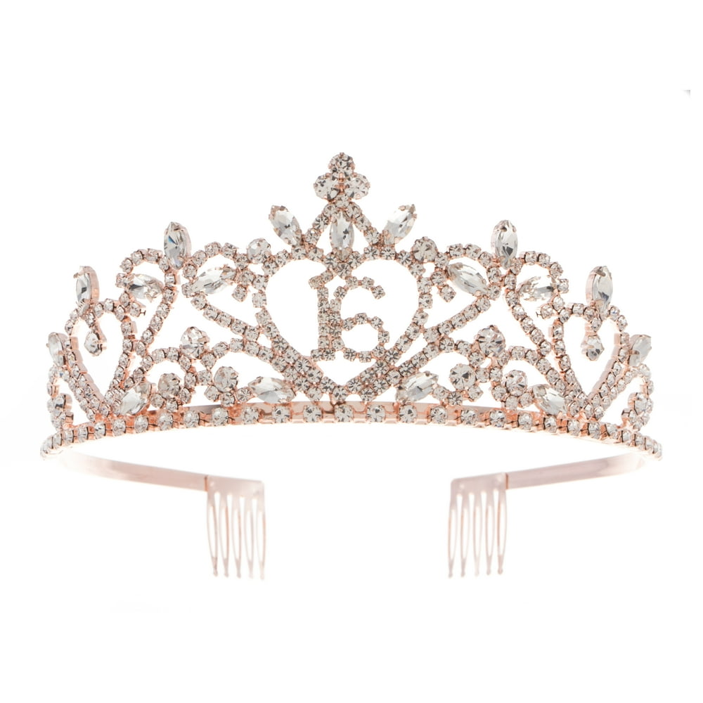 Ella Celebration 16 Tiara Rose Gold 16th Birthday Sweet 16 Party Crown