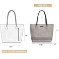 thumbnail image 4 of Bolso Montana West de piel vegana tejida para mujer MWC-090GY, 4 of 8