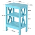 thumbnail image 3 of Modern Nightstands X-Design Side End Table Night Stand with Storage Shelf for Bedroom,Living Room, 3 of 15