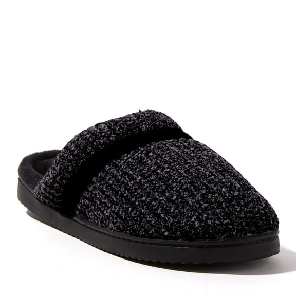 Dearfoams Women's Serena Marled Chenille Scuff House Slipper
