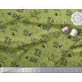 thumbnail image 3 of Soimoi Green Georgette Viscose Fabric Christmas Tree & Love Peace Joy Text Decor Fabric Printed Yard 42 Inch Wide, 3 of 3