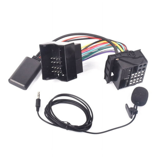 Adaptador de Audio Bluetooth para Radio Focus Carnival 6000CD, Línea de Entrada Auxiliar con Micrófono