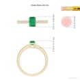 thumbnail image 4 of ANGARA Natural Octagonal Emerald Cocktail Ring with Diamonds in 14K Yellow Gold for Women (Size-6x4mm) | May Birthstone, Birthday, Anniversary, Jewelry Gift for Women | Natural Emerald Ring, 4 of 9