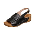 thumbnail image 2 of Willtoo Orthopedic Wedge Sandals for Women 2026 Dressy Footwear with Buckle Ankle Strap Slingback Comfortable Peep Toe Walking Summer Casual Sandals, 2 of 7