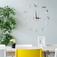 thumbnail image 2 of Reloj de pared moderno Monstrate sin marco silencioso luminoso acrílico espejo 40cm Plata, 2 of 6