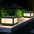 thumbnail image 2 of Resenkos Solar Wall Lamp with Dimmable LED(2 pack), Solar Powered Vintage Street Lights Outdoor, Solar Light for Lawn, Pathway, Black, 2 of 11