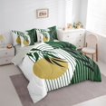 thumbnail image 3 of Homewish Tree Leaves Bedding Comforter Set 7pcs for Boys Girls,Minimalist Geometric Stripes Lines Queen Bedding Sets Super Cozy,Retro Vintage Aesthetic Queen Sheet Sets,Super Cozy Room Decor, 3 of 8
