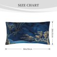thumbnail image 3 of Disketp Golden Blue Mountains Pillowcase, Queen Size Pillow Cases for Bedroom,Office,Sofa, Pillow Cover with Envelope Closure - 20x36in, 3 of 7