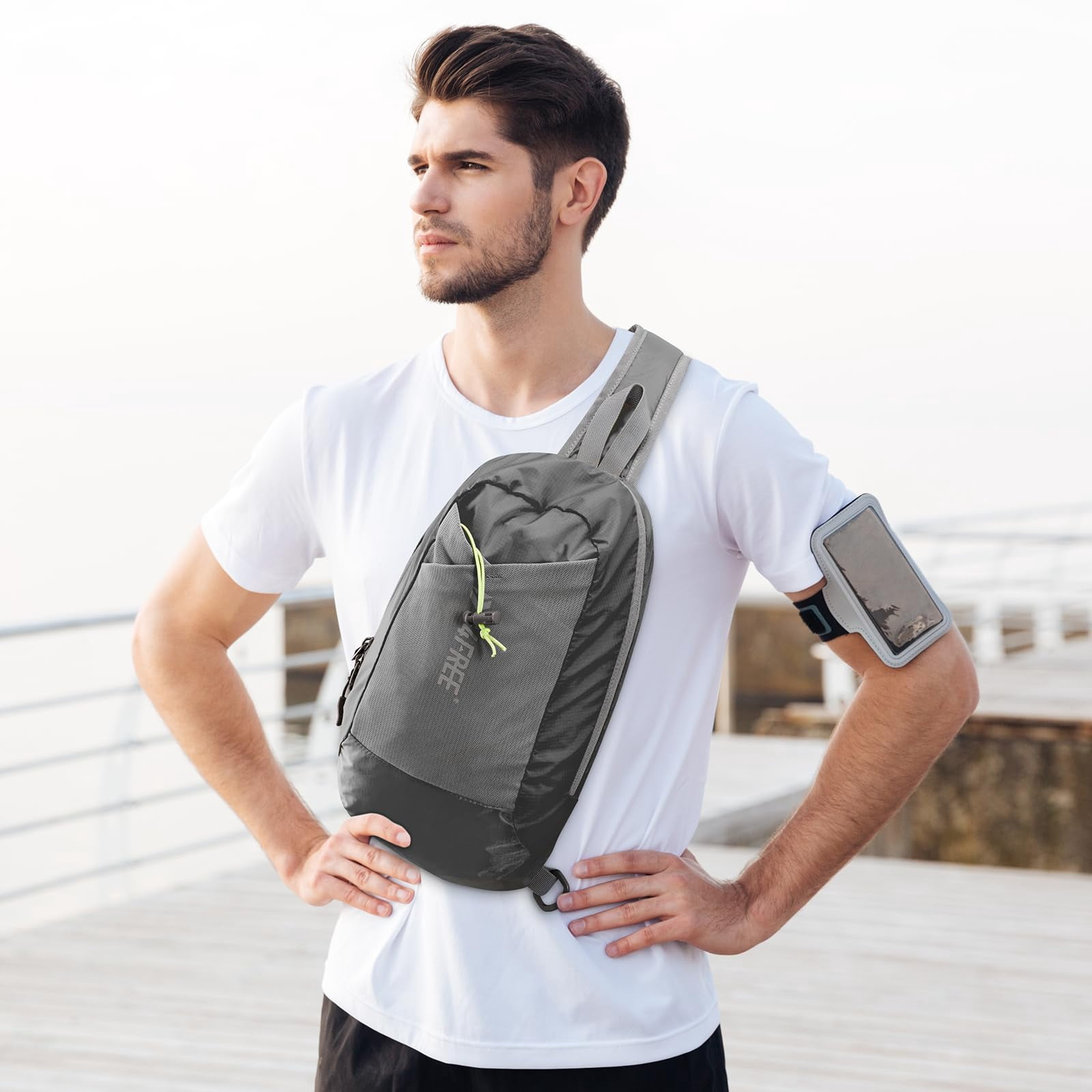 G4Free Sling Bag RFID Blocking Crossbody Backpack with Front Pocket Hiking Daypack Chest Bag for Women Men