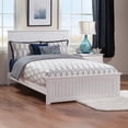thumbnail image 2 of Nantucket Queen Wood Foundation Bed with Matching Footboard in White, 2 of 6