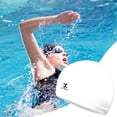 thumbnail image 2 of Swimming Hat Ear Protection Coating High Elasticity Swimming Sports Bathing Caps, 2 of 5