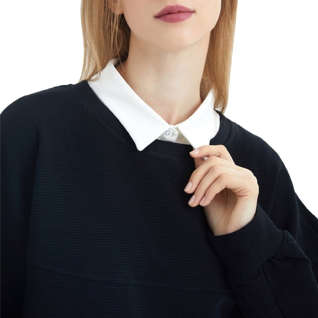 Product Category Detachable Collars | Product Title Women Solid Ruffle Detachable Blouse With False Half Elastic Waist Shirt