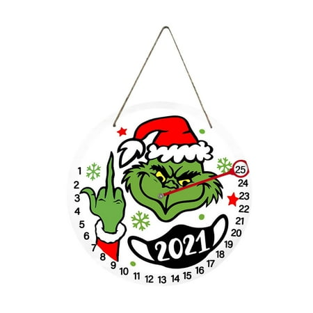 

Hanging Christmas Calendar 25 Days Wooden Christmas Listing Front Door / Wall Decoration Christmas Greench Welcome Sign