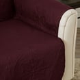 thumbnail image 5 of Great Bay Home Medallion Stitched Reversible Washable Pet Furniture Protector  (Love Seat, Wine / Light Grey), 5 of 8