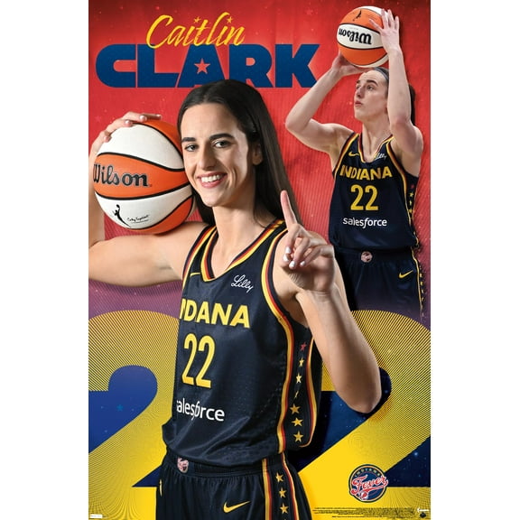WNBA Indiana Fever - Caitlin Clark 24 Wall Poster, 22.375" x 34"