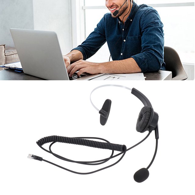 Auriculares Comerciales, Auriculares de Tráfico Ultra Clear Llam Plug and Play Con Micrófono para la conferencia