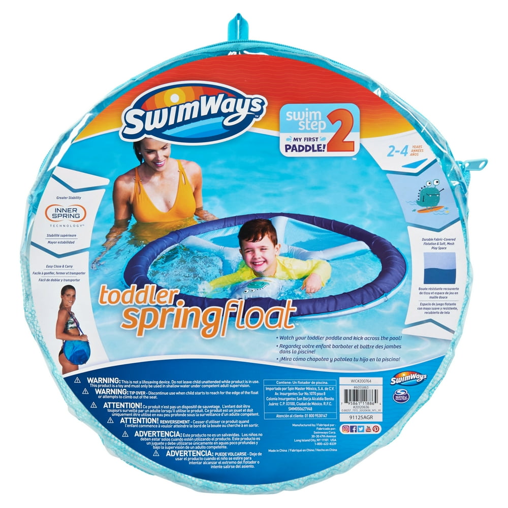 SwimWays Toddler Spring Float for Swimming Pool Blue
