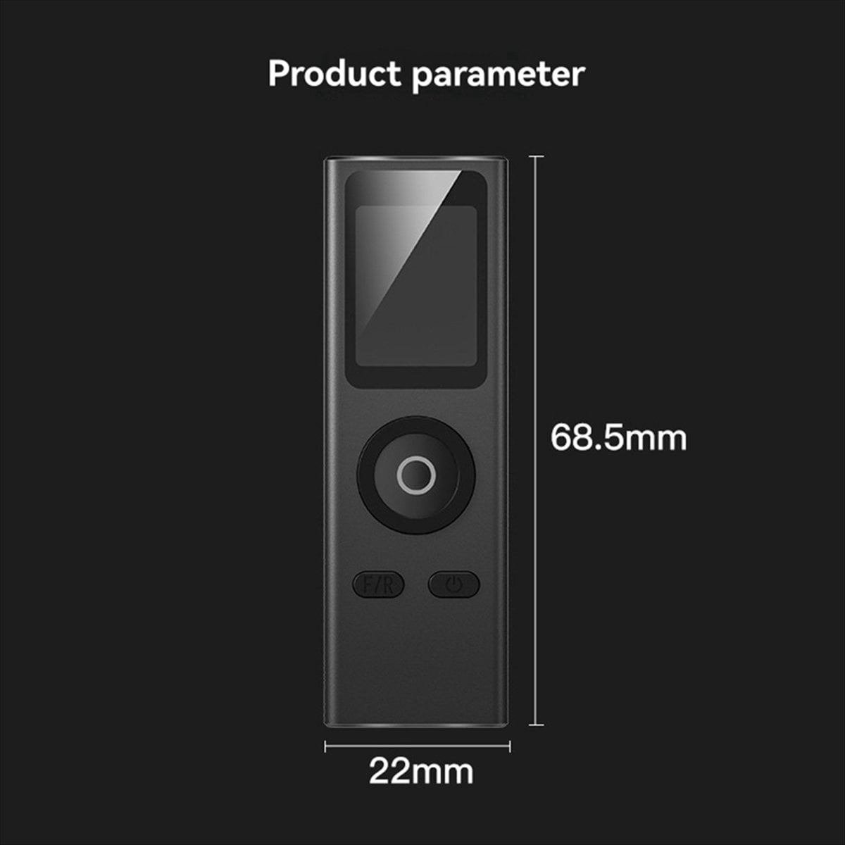 Qyvorae 30M Mini Laser Rangefinder Digital Tape Measure Laser Ruler Type-C Charge Aluminum Alloy Fuselage Measuring,1 * instrument 1 * lanyard 1 * charging cable,Black