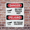 thumbnail image 4 of (2 Pack) Do Not Touch Hot Bilingual OSHA Danger Sign 18 Inch X 24 Inch Indoor / Outdoor Rust-Free Aluminum Metal Signs for Workplace, Workshop, and Construction Site, Made in the USA, 4 of 8
