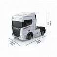thumbnail image 2 of Mini Remote Control Semi Truck for Kids, 1/43 RC Tow Truck with Gyroscope in Full Scale Drift Remote Control Car for Boys Gifts(Silver), 2 of 7