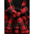 thumbnail image 5 of Bagilaanoe 3Pcs Newborn Baby Girls Overalls Shorts Set Ribbed Long Sleeve T-shirt Tops + Plaid Suspender Romper + Headband 3M 6M 12M 18M  Infant Casual Outfits, 5 of 8