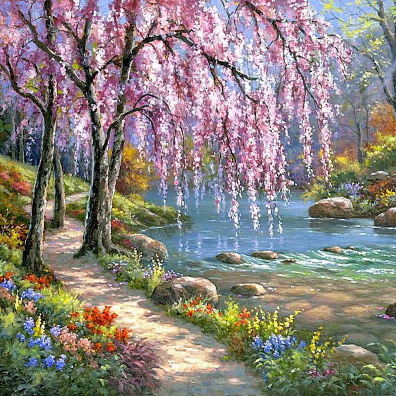 Diy Wall Landscape Oil Painting Canvas, Landscape Oil Paintings On Canvas