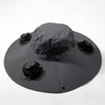 thumbnail image 6 of Daznico Hat with Fans Solar Power,Solar Fan Hat, USB Charging Detachable Solar Fan Embedded Large Brimmed Hat Summer Outdoor Men's Hiking and Fishing Hat,Hat with Solar Fans Built in,Hat with Fans, 6 of 7
