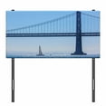 thumbnail image 3 of Sailboat Headboard, San Francisco Bay Bridge Sailboat from Pier 7 in California USA Landmark Photo Print, Upholstered Decorative Metal Bed Headboard with Memory Foam, Twin Size, Blue, by Ambesonne, 3 of 4