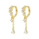 thumbnail image 1 of Pendientes ALEXCRAFT chapados en oro de 14K con circonitas cúbicas, colgantes, 1 of 9