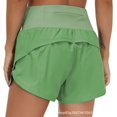 thumbnail image 1 of Women's High Waist Running Shorts Quick-Drying Sports Exercise Shorts with Mesh Lined Zipper Pockets, 1 of 5