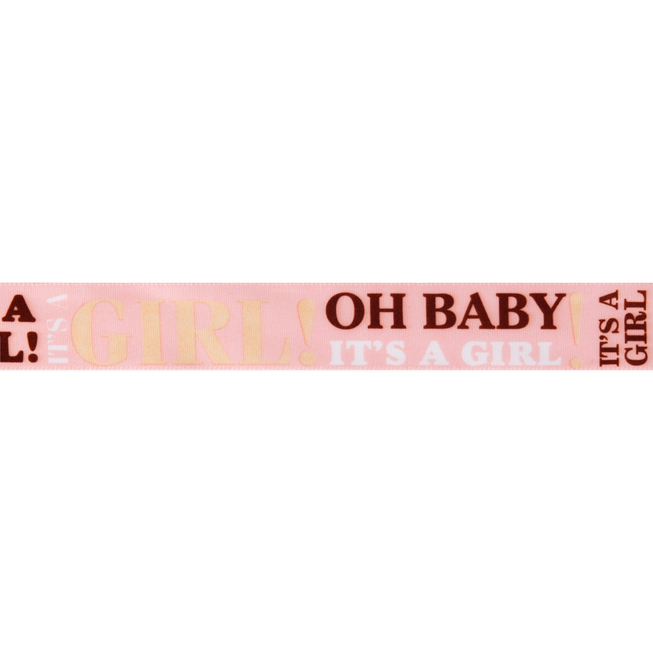 Offray Ribbon, Pink 7/8 inch Baby Satin Ribbon, 9 feet