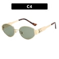 thumbnail image 1 of Nouvelles Lunettes de Soleil Arc de Triomphe en Métal pour Femmes, Populaires sur Internet, Rétro, Ovales, 1 of 7