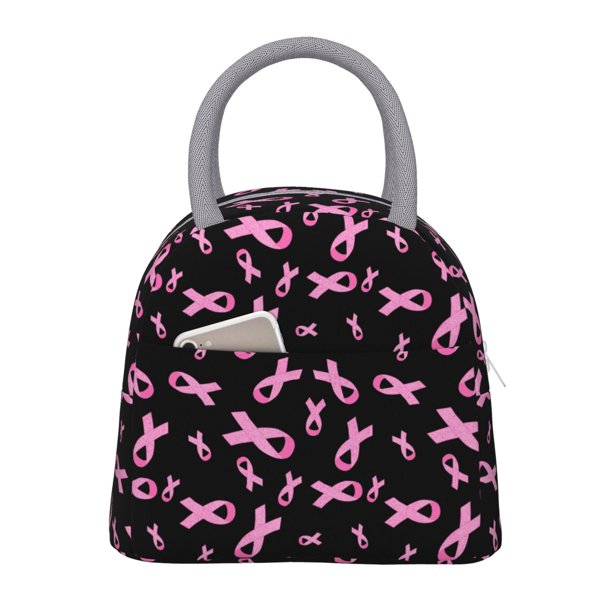 Balery Breast Cancer Awareness Bolsa de Almuerzo para Mujeres, Caja de Almuerzo, Bolsa de Almuerzo Pequeña Impermeable, Tote de Almuerzo Reutilizable con Gran Capacidad