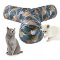 thumbnail image 3 of Pet Cat Tunnel Suministros Plegable con Pelota Interior Ligero Ejercicio Hideaway Jugar Jaula Juguetes para Entrenamiento Gatito Hámster Jerbo Rata , Y paso Sunnimix Gato Túnel, 3 of 8
