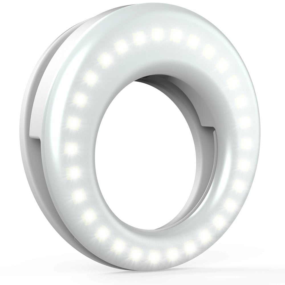 White Selfie 36 LED Ring Flash Fill Light Clip Camera For Huawei Nexus 6P 