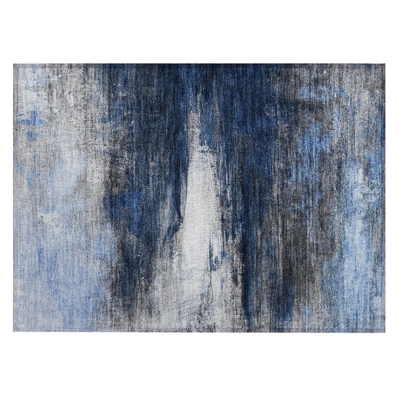 Dalyn Rugs Machine Washable Indoor/Outdoor Chantille ACN2016 Navy 1'8" x 2'6" Rug