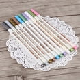 thumbnail image 3 of TOPINCN Marker Pens, Color Pen, New 10Pcs Album Photo Metallic Color Marker Pens Colorful Ink DIY Scrapbook Card Making, 3 of 7