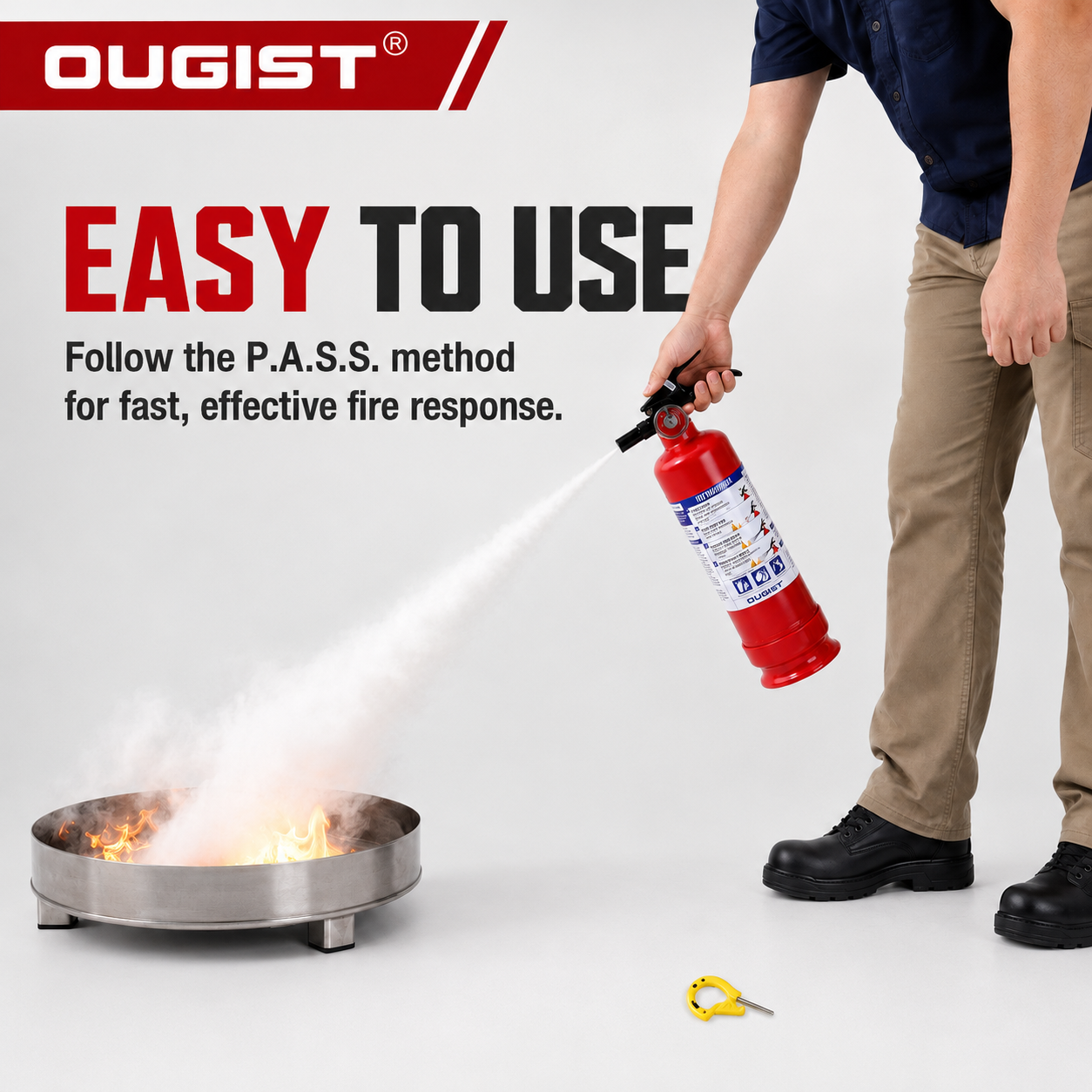 Ougist 2.5 lb ABC Fire Extinguisher with Wall Mount Bracket photo 5