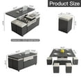 thumbnail image 5 of Guyii 3 in-1 Multi-Function Coffee Table, Lift Top Dining Table with 4 PU Stools, Grey Coffee Table Converts to Dining Table for Living Room, Kitchen, 5 of 11