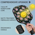 thumbnail image 2 of Pickleball Paddles Set,Pioneer Flower Floral Print Pattern Fiberglass Surface Pickleball Racket Set with 2 Indoor Outdoor Pickleball Balls and Pickleball Bag,Pickle-ball Equipment, 2 of 6
