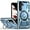 Blue, variant on for Samsung Galaxy S24 Case with 360° Ring Kickstand, Dual Layer Military Grade Heavy Duty Shockproof Protection Rugged Phone Case Cover for Samsung Galaxy S24. SHJ-Black