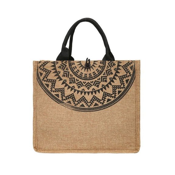 Fashion Student Eco Canvas Women Girls Vintage National Style Canvas Handbag Shoulder Bag Shopping Storage Bag Tote Bag 02